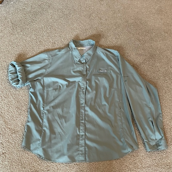 Columbia PFG Omni Shade - Dusty Sage Button Down - Picture 3 of 10